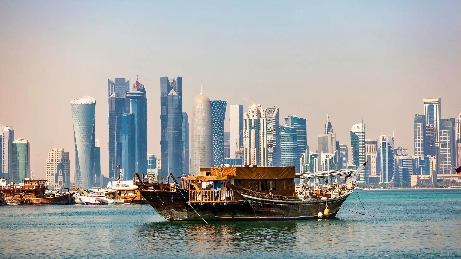 Modern skyline of Doha, Qatar